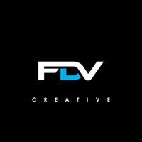 fdv letra inicial logo diseño modelo vector ilustración