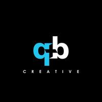 QB Letter Initial Logo Design Template Vector Illustration