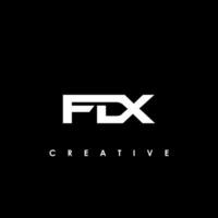 fdx letra inicial logo diseño modelo vector ilustración