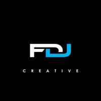 fdj letra inicial logo diseño modelo vector ilustración