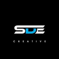 sde letra inicial logo diseño modelo vector ilustración