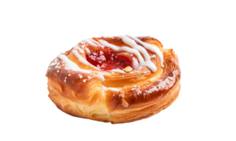 AI Generated  Danish bread topped with delicious sugar and nuts png