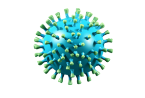 ai généré virtuel réalité simulation de une virus pour science png