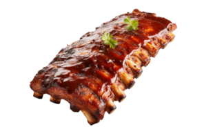 AI Generated  Texas Style BBQ Pork Ribs png