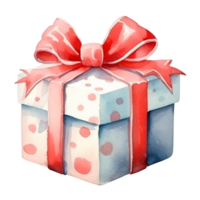 ai generado acuarela imagen de regalo cajas para Navidad y nuevo año festivales png