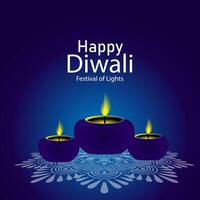 Happy Diwali Illustration Background Design vector