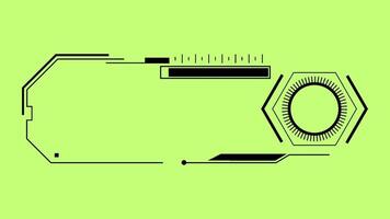 sci-fi lager tweederde hud plein en cirkel video