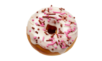 AI Generated Dessert coated donuts with sugar and nuts png