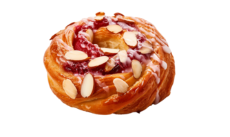 AI Generated  Danish bread topped with delicious sugar and nuts png