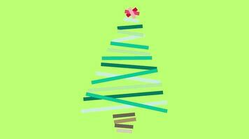2d animated christmas elements in green background video