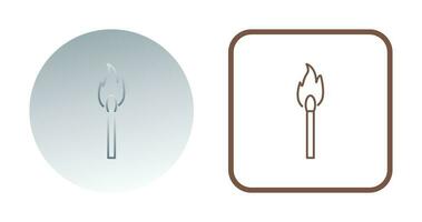 Unique Lit Matchstick Vector Icon