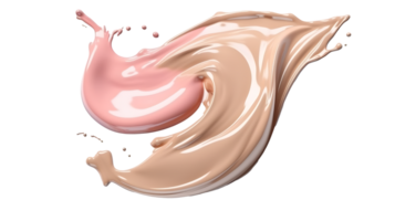 avvicinamento di liquido fondazione spruzzo nel fresco morbido pastello colori png trasparente sfondo