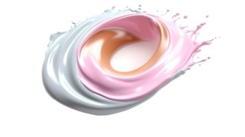 Close-Up of Liquid Foundation Splash in Fresh Soft Pastel Colors png transparent background