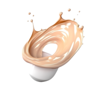 Close-Up of Liquid Foundation Splash in Fresh Soft Pastel Colors png transparent background