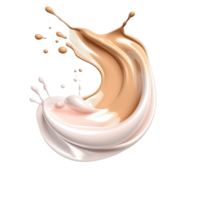 Close-Up of Liquid Foundation Splash in Fresh Soft Pastel Colors png transparent background