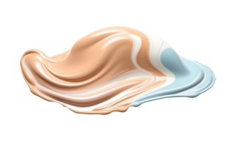 Close-Up of Liquid Foundation Splash in Fresh Soft Pastel Colors png transparent background