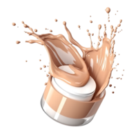 Close-Up of Liquid Foundation Splash in Fresh Soft Pastel Colors png transparent background