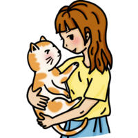 parent and pet, cat png