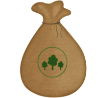 Eco bag with a leaf png