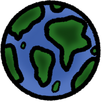 grön värld Karta, jord png