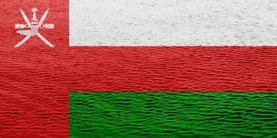 Flag of Sultanate of Oman on a textured background. Concept collage. photo