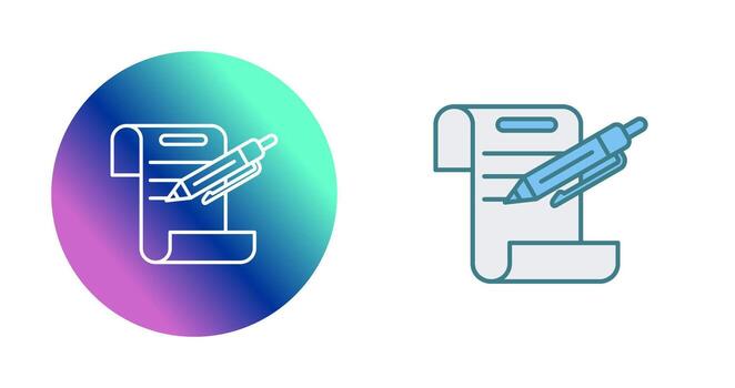 icono de vector de contrato