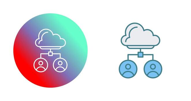 icono de vector de nube