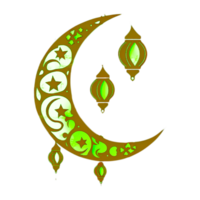 ai generativ arabisch Laterne png transparent, Ramadan arabisch Laterne Mond png
