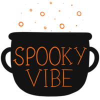 Spooky Vibe Halloween Lettering Quote png