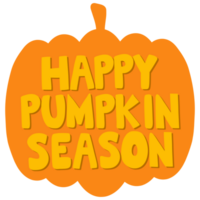 Happy Pumpkin Season Halloween Lettering Quote png