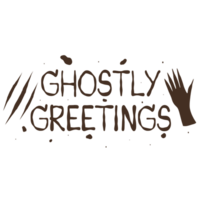 spettrale saluti Halloween lettering citazione png