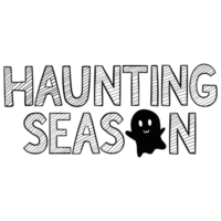 Haunting Season Halloween Lettering Quote png