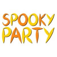 Spooky Party Halloween Lettering Quote png