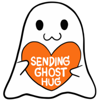 Sending Ghost Hug Halloween Quote png