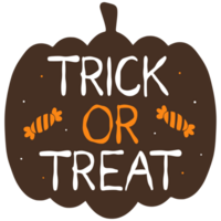 trucco o trattare Halloween lettering citazione png