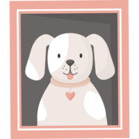 Photo frame portrait of dog png