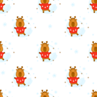 Seamless pattern.  capybara with Christmas sweater png