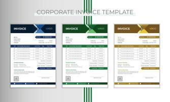 Clean and clear modern invoice design vector