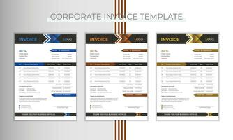 Modern and professional invoice design layout vector