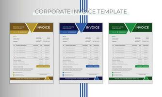 Professional and simple invoice vector design