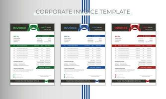 Elegant and modern invoice design layout vector