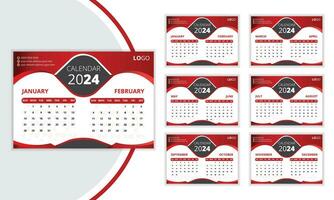 clean and clear calendar design vector