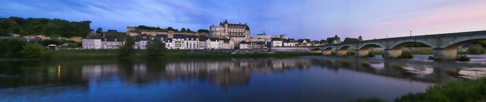 Panoramic view on Castle Chateau d'Amboise, Loire Valley, France photo