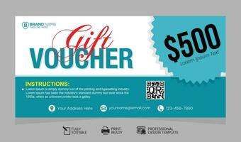 Vector Gift Voucher Design Template