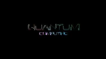 abstrakt Quantum Computing bunt Neon- Laser- Panne Text bewirken video