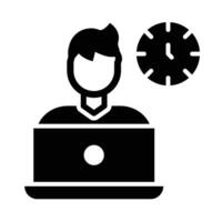 Workaholic Vector Glyph Icon For Personal And Commercial Use.
