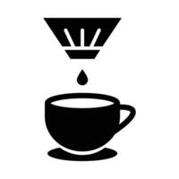 Coffee Filter Vector Glyph Icon For Personal And Commercial Use.