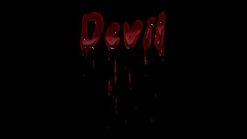 Looped Scary Text Devil Blood Drip Animation, The Perfect Spooky Element video