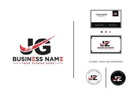 Modern Vector Jg Brush Logo, Initial JG Logo Icon For Your Shop