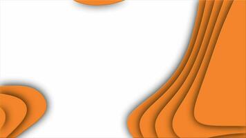 Orange cut curve abstract background pattern of lines and waves video